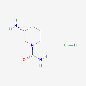 molecular formula C6H14ClN3O B8130804 (R)-3-Aminopiperidine-1-carboxamide hydrochloride 