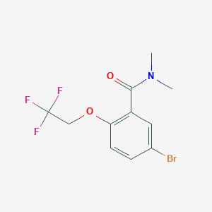 molecular formula C11H11BrF3NO2 B8130840 5-Bromo-N,N-dimethyl-2-(2,2,2-trifluoroethoxy)benzamide 