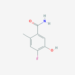 molecular formula C8H8FNO2 B8130904 4-Fluoro-5-hydroxy-2-methylbenzamide 