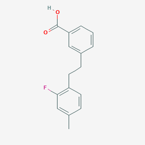 molecular formula C16H15FO2 B8130922 3-(2-Fluoro-4-methylphenethyl)benzoic acid 