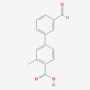 molecular formula C15H12O3 B8130954 3'-Formyl-3-methylbiphenyl-4-carboxylic acid 