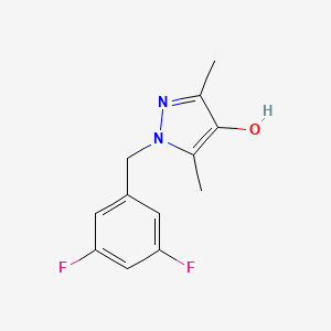 molecular formula C12H12F2N2O B8130973 1-(3,5-Difluorobenzyl)-3,5-dimethyl-1H-pyrazol-4-ol 