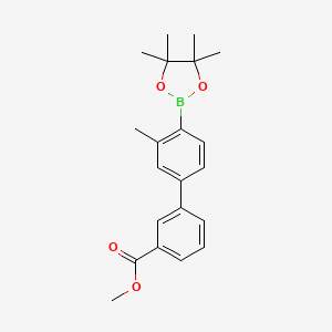 molecular formula C21H25BO4 B8130976 3'-Methyl-4'-(4,4,5,5-tetramethyl-[1,3,2]dioxaborolan-2-yl)-biphenyl-3-carboxylic acid methyl ester 