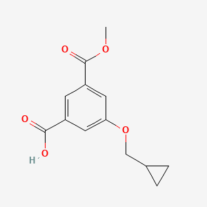 molecular formula C13H14O5 B8130991 5-Cyclopropylmethoxy-isophthalic acid monomethyl ester 