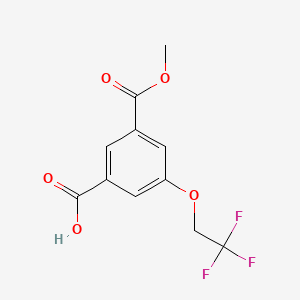 molecular formula C11H9F3O5 B8130998 5-(2,2,2-Trifluoro-ethoxy)-isophthalic acid monomethyl ester 