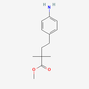 molecular formula C13H19NO2 B8131005 Methyl 4-(4-aminophenyl)-2,2-dimethylbutanoate 