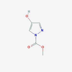 molecular formula C5H6N2O3 B8131035 Methyl 4-hydroxy-1H-pyrazole-1-carboxylate 