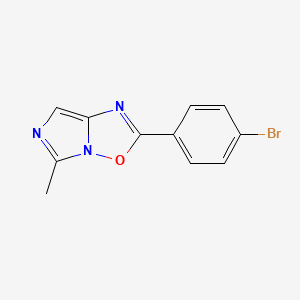 molecular formula C11H8BrN3O B8131062 2-(4-Bromophenyl)-5-methylimidazo[1,5-b][1,2,4]oxadiazole 