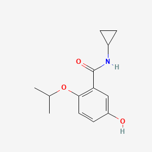 molecular formula C13H17NO3 B8131076 N-Cyclopropyl-5-hydroxy-2-isopropoxybenzamide 