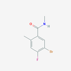 molecular formula C9H9BrFNO B8131081 5-Bromo-4-fluoro-2,N-dimethylbenzamide 