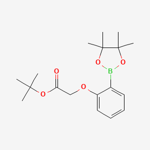 molecular formula C18H27BO5 B8131119 [2-(4,4,5,5-Tetramethyl-[1,3,2]dioxaborolan-2-yl)-phenoxy]-acetic acid tert-butyl ester 