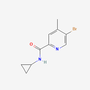 molecular formula C10H11BrN2O B8131122 5-Bromo-N-cyclopropyl-4-methylpicolinamide 