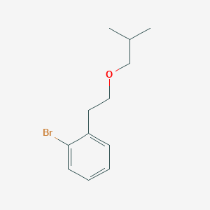 molecular formula C12H17BrO B8131137 1-Bromo-2-(2-isobutoxyethyl)benzene 