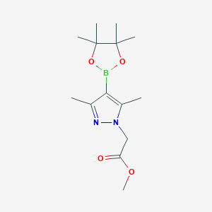 molecular formula C14H23BN2O4 B8131170 [3,5-Dimethyl-4-(4,4,5,5-tetramethyl-[1,3,2]dioxaborolan-2-yl)-pyrazol-1-yl]-acetic acid methyl ester 