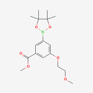 molecular formula C17H25BO6 B8131187 3-(2-Methoxyethoxy)-5-(4,4,5,5-tetramethyl-[1,3,2]dioxaborolan-2-yl)-benzoic acid methyl ester 