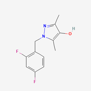 molecular formula C12H12F2N2O B8131192 1-(2,4-Difluorobenzyl)-3,5-dimethyl-1H-pyrazol-4-ol 