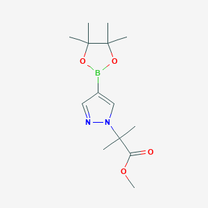 molecular formula C14H23BN2O4 B8131223 Methyl 2-methyl-2-(4-(4,4,5,5-tetramethyl-1,3,2-dioxaborolan-2-yl)-1h-pyrazol-1-yl)propanoate 