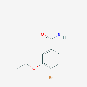 molecular formula C13H18BrNO2 B8131228 4-bromo-N-tert-butyl-3-ethoxybenzamide 