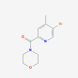 molecular formula C11H13BrN2O2 B8131238 (5-Bromo-4-methylpyridin-2-yl)(morpholino)methanone 