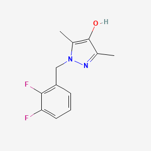 molecular formula C12H12F2N2O B8131241 1-(2,3-Difluorobenzyl)-3,5-dimethyl-1H-pyrazol-4-ol 