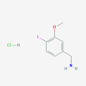 molecular formula C8H11ClINO B8131249 4-Iodo-3-methoxybenzylamine hydrochloride 