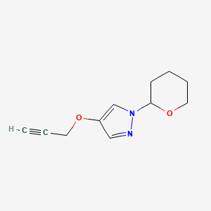 molecular formula C11H14N2O2 B8131250 4-Prop-2-ynyloxy-1-(tetrahydropyran-2-yl)-1H-pyrazole 