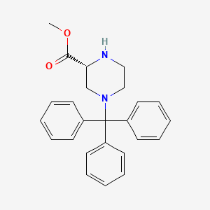 molecular formula C25H26N2O2 B8131264 Methyl (R)-4-tritylpiperazine-2-carboxylate 