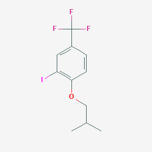 molecular formula C11H12F3IO B8131340 2-Iodo-1-isobutoxy-4-trifluoromethylbenzene 