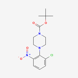 molecular formula C15H20ClN3O4 B8131385 1-Boc-4-(2-chloro-6-nitrophenyl)piperazine 