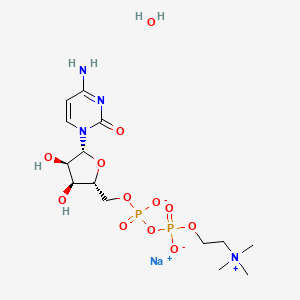 molecular formula C14H27N4NaO12P2 B8131388 Citicoline sodium salt hydrate 