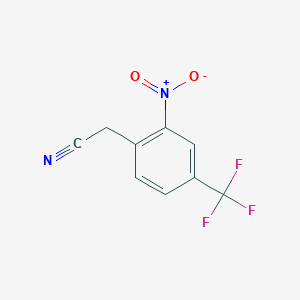 B081314 2-(2-Nitro-4-(trifluoromethyl)phenyl)acetonitrile CAS No. 13544-06-4