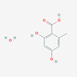 molecular formula C8H10O5 B8131408 2,4-Dihydroxy-6-methylbenzoic acid hydrate 