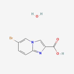 molecular formula C8H7BrN2O3 B8131451 6-Bromoimidazo[1,2-a]pyridine-2-carboxylic acid;hydrate 