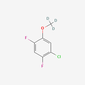 molecular formula C7H5ClF2O B8131504 1-Chloro-2,4-difluoro-5-(trideuteriomethoxy)benzene 