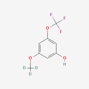 molecular formula C8H7F3O3 B8131538 3-(Trideuteriomethoxy)-5-(trifluoromethoxy)phenol 