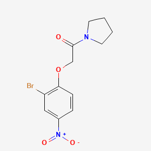 molecular formula C12H13BrN2O4 B8131548 2-(2-Bromo-4-nitrophenoxy)-1-pyrrolidin-1-ylethanone 