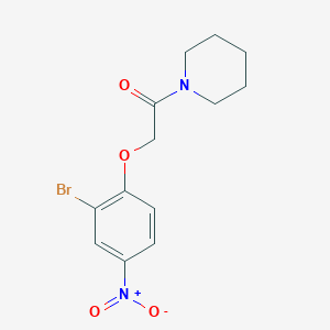 molecular formula C13H15BrN2O4 B8131563 2-(2-Bromo-4-nitrophenoxy)-1-piperidin-1-ylethanone 