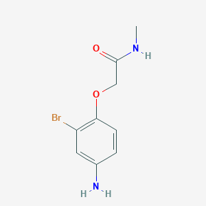 molecular formula C9H11BrN2O2 B8131568 2-(4-Amino-2-bromophenoxy)-N-methylacetamide 