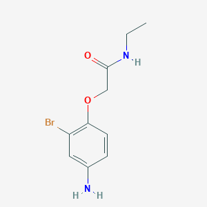 molecular formula C10H13BrN2O2 B8131573 2-(4-Amino-2-bromophenoxy)-N-ethylacetamide 