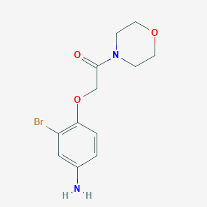 molecular formula C12H15BrN2O3 B8131580 2-(4-Amino-2-bromophenoxy)-1-morpholinoethan-1-one 