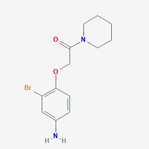 molecular formula C13H17BrN2O2 B8131592 2-(4-Amino-2-bromophenoxy)-1-(piperidin-1-yl)ethan-1-one 