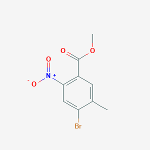 molecular formula C9H8BrNO4 B8131609 Methyl 4-bromo-5-methyl-2-nitrobenzoate 