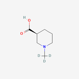 molecular formula C7H13NO2 B8131622 (3S)-1-(trideuteriomethyl)piperidine-3-carboxylic acid 