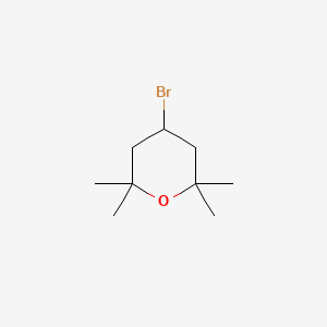 molecular formula C9H17BrO B8131657 4-Bromo-2,2,6,6-tetramethyloxane 