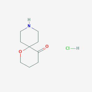 molecular formula C9H16ClNO2 B8131663 1-Oxa-9-azaspiro[5.5]undecan-5-one hydrochloride CAS No. 1956371-71-3