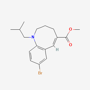 molecular formula C17H22BrNO2 B8131695 Methyl 8-bromo-1-(2-methylpropyl)-1,2,3,4-tetrahydro-1-benzazocine-5-carboxylate 