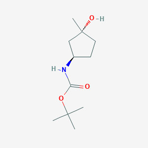 molecular formula C11H21NO3 B8131701 tert-Butyl ((1R,3R)-3-hydroxy-3-methylcyclopentyl)carbamate 