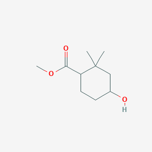 molecular formula C10H18O3 B8131714 Methyl 4-hydroxy-2,2-dimethylcyclohexanecarboxylate 