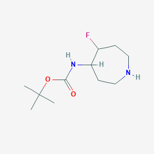 molecular formula C11H21FN2O2 B8131725 tert-Butyl (5-fluoroazepan-4-yl)carbamate 