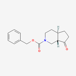 molecular formula C16H19NO3 B8131769 (4AR,7aS)-benzyl 7-oxohexahydro-1H-cyclopenta[c]pyridine-2(3H)-carboxylate 